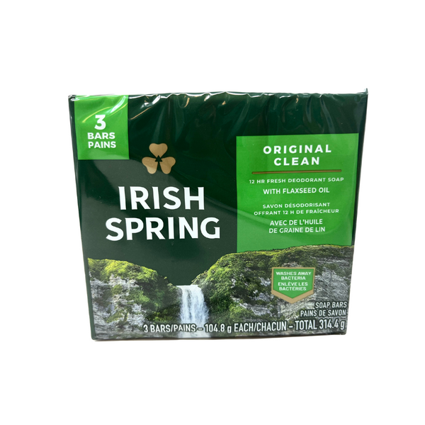 IRISH SPRING BAR SOAP 3 PACK