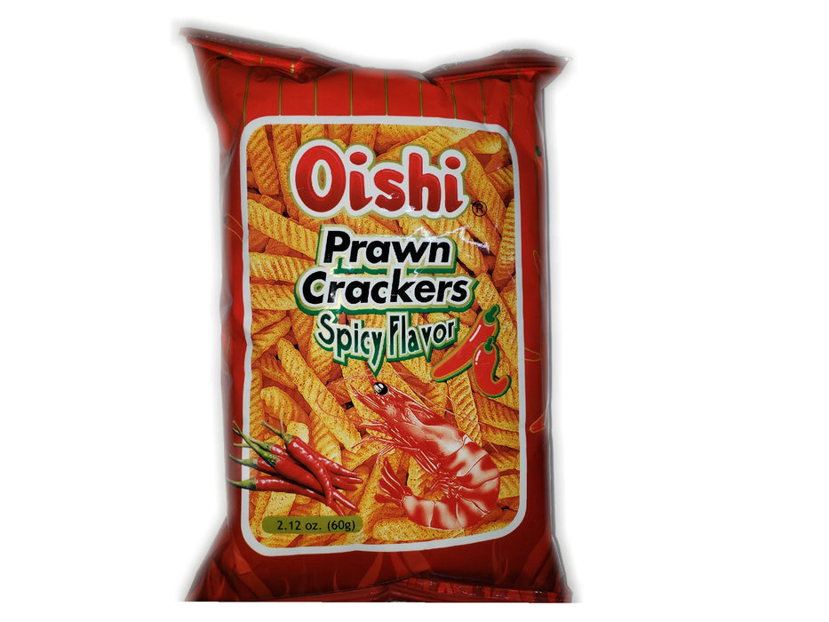 OISHI PRAWN CRACKERS SPICY 2.12 OZ