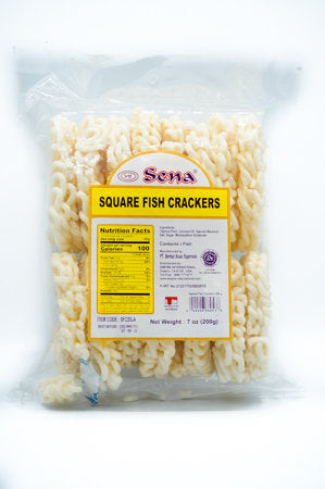 SENA SQUARE FISH CRACKERS 7 OZ - Asian Online Groceries